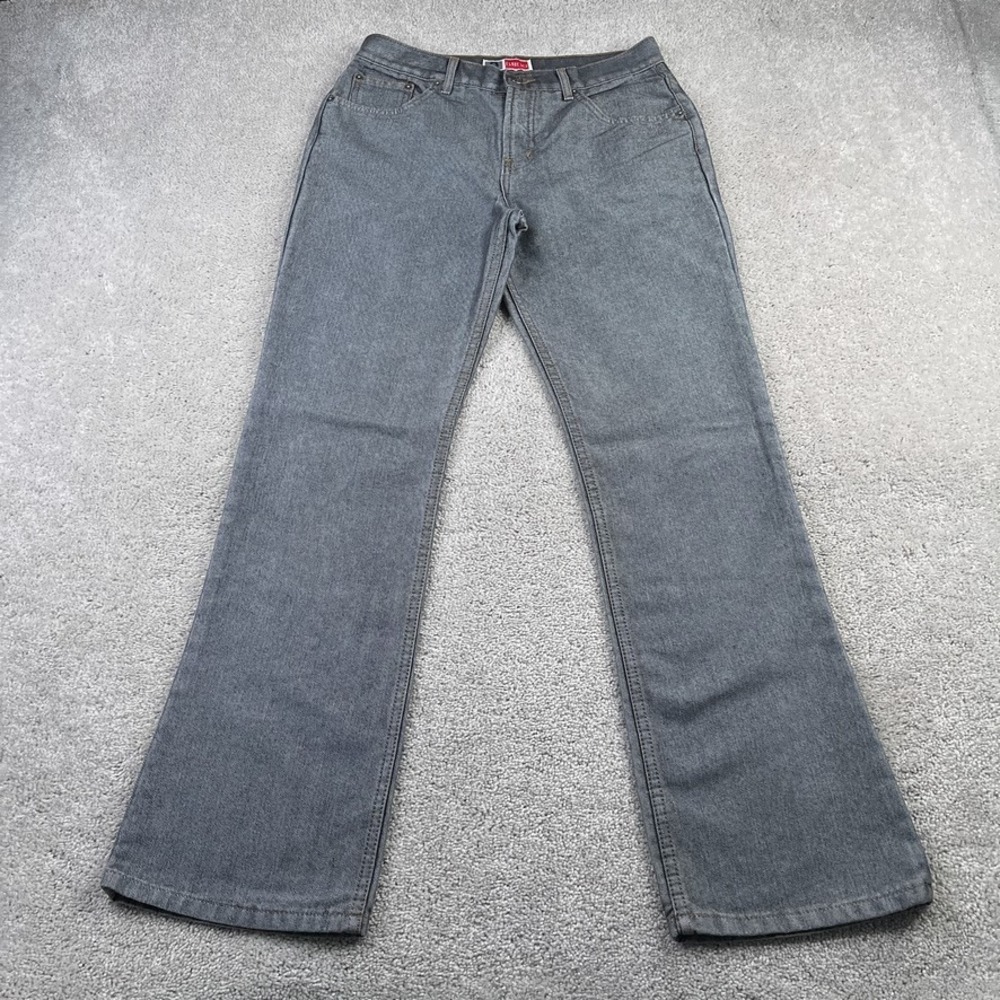 Vintage Arizona Jeans Womens‎ Juniors 11 Grey Flare Leg High Rise Denim Y2K